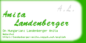 anita landenberger business card